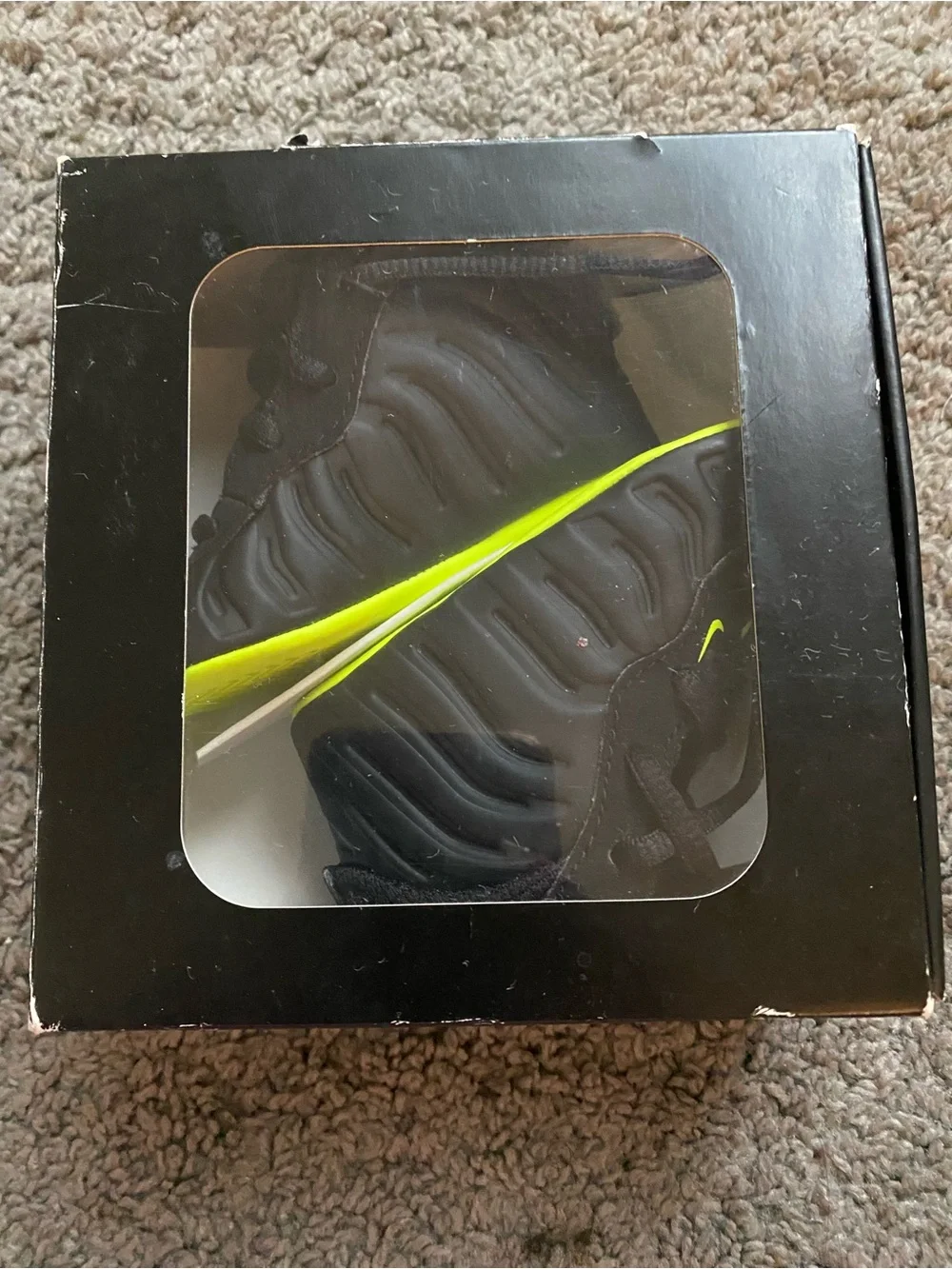Nike Baby Posite BootiesBlack Sneakers with Neon green Accents 2c